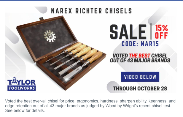 Narex Chisels on SALE — 731 Woodworks